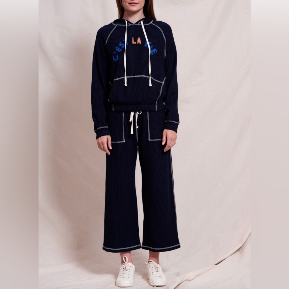 NWT Sundry Contrast Stitch Pant With Shoestring Ties  ( NWT $138 )